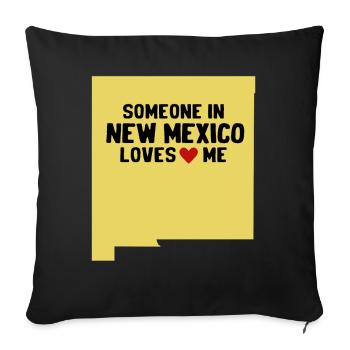 Someone In New Mexico Loves Me - Sofa pillowcase 17,3'' x 17,3'' (45 x 45 cm) - black - Front