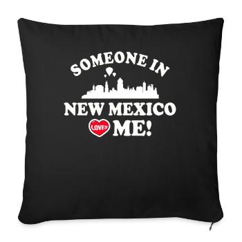 Quelqu’un au Nouveau-Mexique m’aime - Housse de coussin décorative 45 x 45 cm - noir - Devant