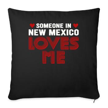 Quelqu’un au Nouveau-Mexique m’aime - Housse de coussin décorative 45 x 45 cm - noir - Devant