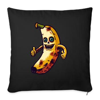 Zombie Banana Banana Lover Halloween Decoration - Sofa pillowcase 17,3'' x 17,3'' (45 x 45 cm) - black - Front