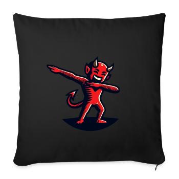 Dabbing Devil Funny Dabbing Design - Sofa pillowcase 17,3'' x 17,3'' (45 x 45 cm) - black - Front