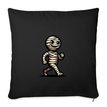 Retro Vintage Style Halloween Mummy Costume Decoration - Sofa pillowcase 17,3'' x 17,3'' (45 x 45 cm) - black - Front