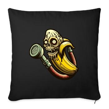 Zombie Banana Banana Lover Halloween - Sofa pillowcase 17,3'' x 17,3'' (45 x 45 cm) - black - Front