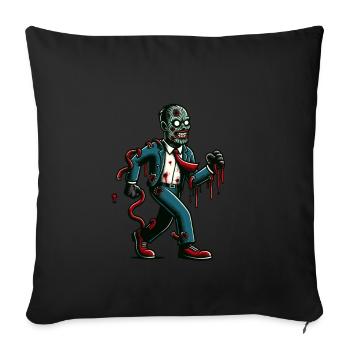 Rétro Vintage Style Halloween Zombie Costume Décoration - Housse de coussin décorative 45 x 45 cm - noir - Devant