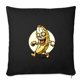 Zombie Banane Banane Amoureux Halloween Costume - Housse de coussin décorative 45 x 45 cm - noir - Devant