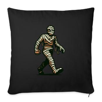 Rétro momie Style Vintage Halloween Costume Décoration - Housse de coussin décorative 45 x 45 cm - noir - Devant