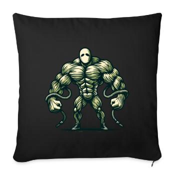 Muscular bodybuilder Halloween costume creepy - Sofa pillowcase 17,3'' x 17,3'' (45 x 45 cm) - black - Front