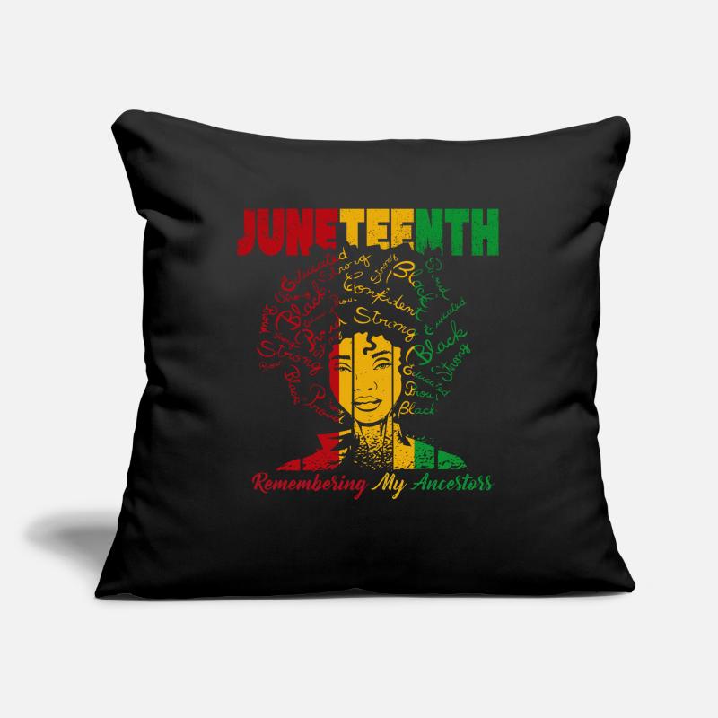 Juneteenth 1865 : Se souvenir de mes ancêtres Housse de coussin décorative 45 x 45 cm
