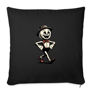 Décoration de costume d’Halloween de style vintage rétro - Housse de coussin décorative 45 x 45 cm - noir - Devant