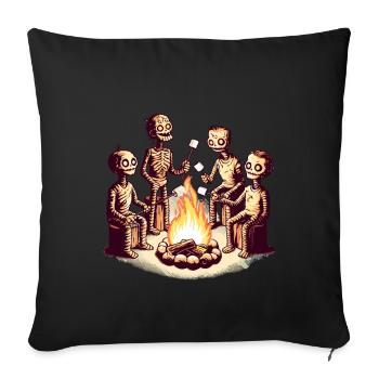 Campfire Camping Eerie Disguise - Sofa pillowcase 17,3'' x 17,3'' (45 x 45 cm) - black - Front