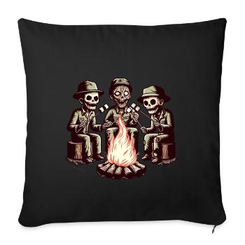 Camping at the Campfire Spooky Costume Decoration - Sofa pillowcase 17,3'' x 17,3'' (45 x 45 cm) - black - Front