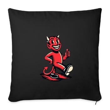 Retro Vintage Stil Halloween Kostüm Deko Gruselig - Sofakissenbezug 45 x 45 cm - Schwarz - Vorne