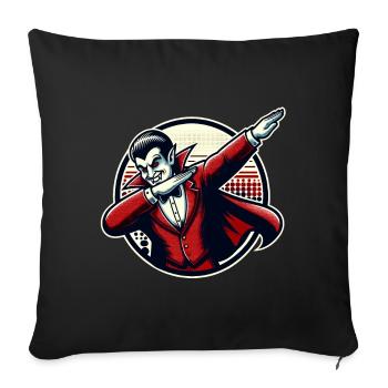 Dabbing Vampire Drôle Dabbing Design Halloween - Housse de coussin décorative 45 x 45 cm - noir - Devant