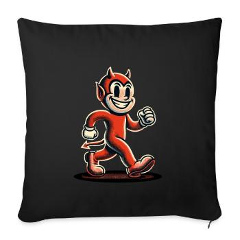 Halloween Kostüm Deko Retro Vintage Stil - Sofakissenbezug 45 x 45 cm - Schwarz - Vorne