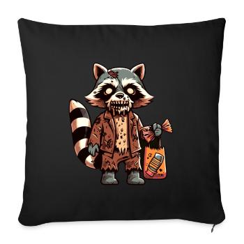 Zombie Raccoon Funny Raccoon Lover - Sofa pillowcase 17,3'' x 17,3'' (45 x 45 cm) - black - Front