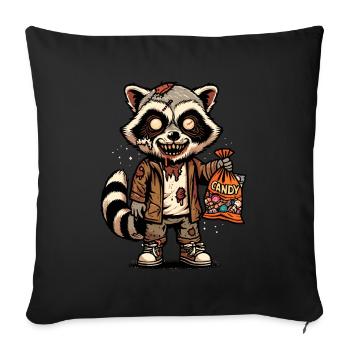 Undead Raccoon Funny Raccoon Zombie - Sofa pillowcase 17,3'' x 17,3'' (45 x 45 cm) - black - Front