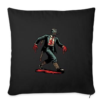 Rétro Vintage Style Halloween Zombie Costume Décoration - Housse de coussin décorative 45 x 45 cm - noir - Devant