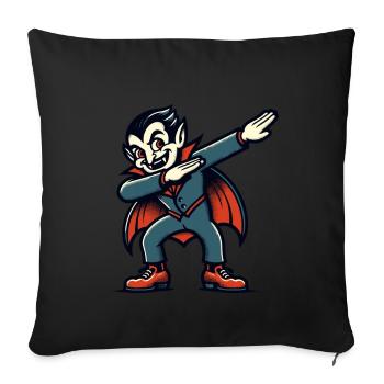 Dabbing Vampire Drôle Dabbing Design Halloween - Housse de coussin décorative 45 x 45 cm - noir - Devant