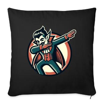 Dabbing vampire Drôle Dabbing Design - Housse de coussin décorative 45 x 45 cm - noir - Devant