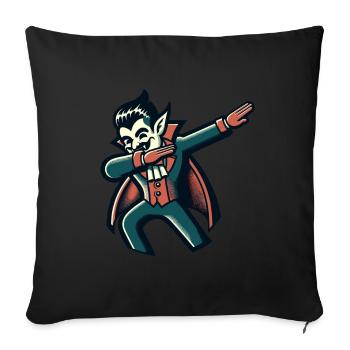 Dabbing vampire Drôle Dabbing Design - Housse de coussin décorative 45 x 45 cm - noir - Devant