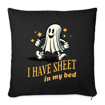 Funny Ghost Saying Halloween Costume - Sofa pillowcase 17,3'' x 17,3'' (45 x 45 cm) - black - Front