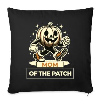 Mère Du Champ De Citrouille Drôle Disant Halloween - Housse de coussin décorative 45 x 45 cm - noir - Devant