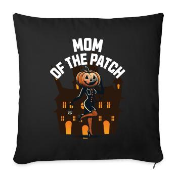 Mère du champ de citrouilles Drôle de dicton - Housse de coussin décorative 45 x 45 cm - noir - Devant