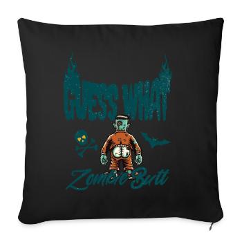 Funny Saying Zombie Butt Halloween Costume - Sofa pillowcase 17,3'' x 17,3'' (45 x 45 cm) - black - Front