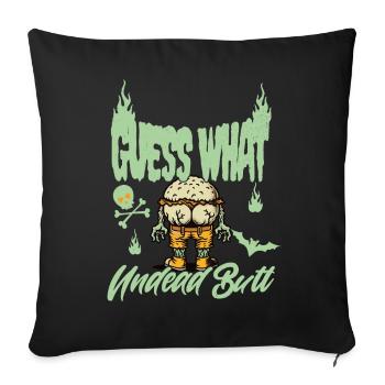 Halloween Kostüm Deko Unheimliche Verkleidung - Sofakissenbezug 45 x 45 cm - Schwarz - Vorne