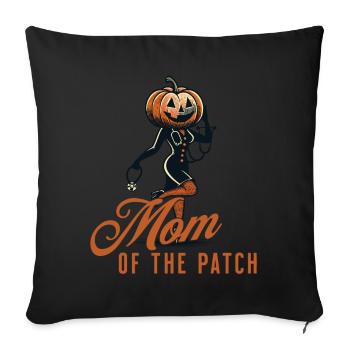 Mère Du Champ De Citrouille Drôle Disant Halloween - Housse de coussin décorative 45 x 45 cm - noir - Devant