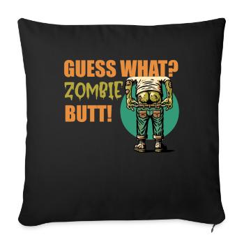 Zombie Butt Funny Saying Halloween Decoration - Sofa pillowcase 17,3'' x 17,3'' (45 x 45 cm) - black - Front