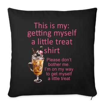 Dessert crémeux au sundae Don’t Bother Me - Housse de coussin décorative 45 x 45 cm - noir - Devant