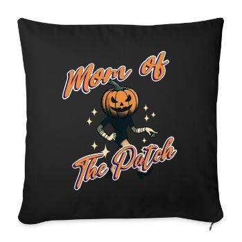 Maman du champ de citrouilles drôle de dicton à Halloween - Housse de coussin décorative 45 x 45 cm - noir - Devant