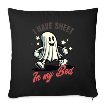 Funny Ghost Saying Halloween Costume - Sofa pillowcase 17,3'' x 17,3'' (45 x 45 cm) - black - Front