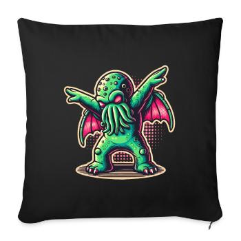 Drôle de danse Cthulhu - Housse de coussin décorative 45 x 45 cm - noir - Devant