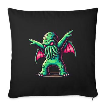 Drôle Dansant Cthulhu Tentacule Créature - Housse de coussin décorative 45 x 45 cm - noir - Devant