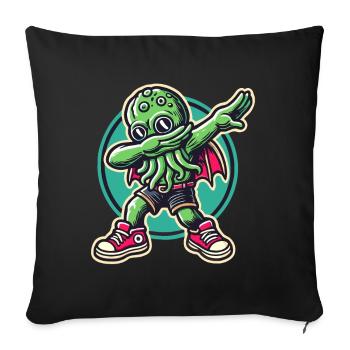 Lustiger Dabbender Cthulhu Dabbing Design - Sofakissenbezug 45 x 45 cm - Schwarz - Vorne