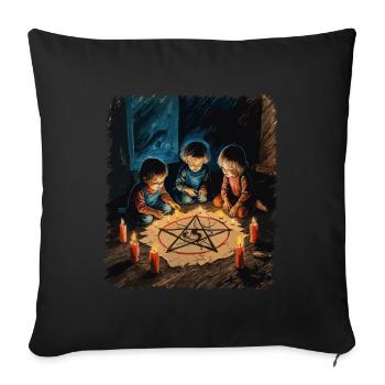 Retro Vintage Design Occult Summoning Rituals - Sofa pillowcase 17,3'' x 17,3'' (45 x 45 cm) - black - Front