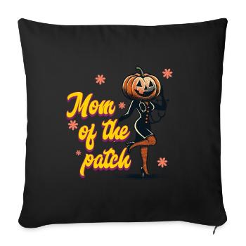 Maman du champ de citrouilles drôle disant Halloween - Housse de coussin décorative 45 x 45 cm - noir - Devant