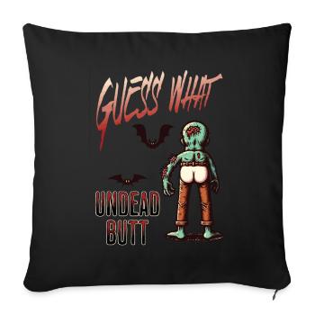 Halloween Costume Décoration Mort-vivant Butt - Housse de coussin décorative 45 x 45 cm - noir - Devant