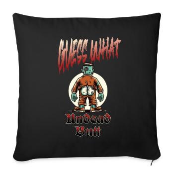 Cul mort-vivant drôle disant costume d’Halloween - Housse de coussin décorative 45 x 45 cm - noir - Devant