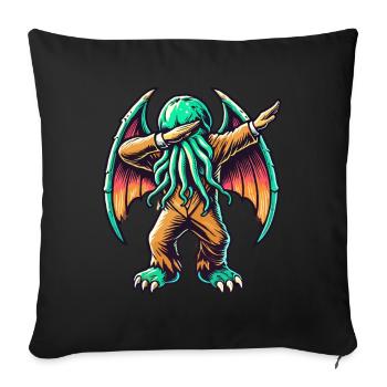 Lustiger Dabbender Cthulhu Dabbing Design - Sofakissenbezug 45 x 45 cm - Schwarz - Vorne