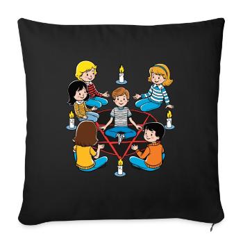 Retro Design Occult Summoning Rituals Vintage - Sofa pillowcase 17,3'' x 17,3'' (45 x 45 cm) - black - Front