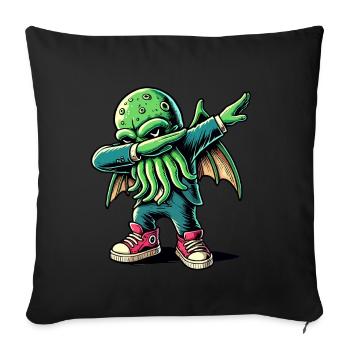 Lustiger Dabbender Cthulhu Dabbing Design - Sofakissenbezug 45 x 45 cm - Schwarz - Vorne