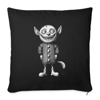 Creepy Monster Design Halloween Gnome Outfit - Sofa pillowcase 17,3'' x 17,3'' (45 x 45 cm) - black - Front