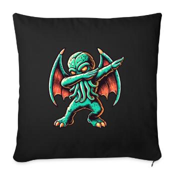 Dabbing drôle Cthulhu Dabbing Design - Housse de coussin décorative 45 x 45 cm - noir - Devant