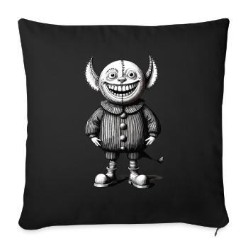 Tenue de gobelin d'Halloween au design de monstre effrayant - Housse de coussin décorative 45 x 45 cm - noir - Devant