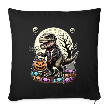 Drôle TRex Zombie Love Candy - Housse de coussin décorative 45 x 45 cm - noir - Devant