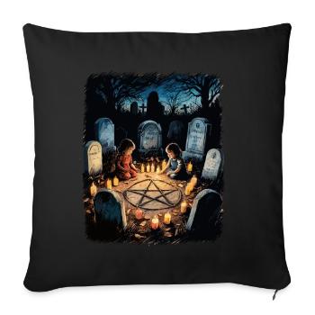 Retro Vintage Design Occult Summoning Rituals - Sofa pillowcase 17,3'' x 17,3'' (45 x 45 cm) - black - Front
