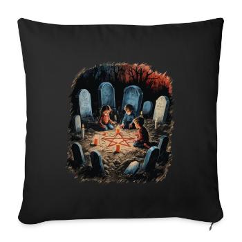 Occult Summoning Rituals Retro Vintage Design - Sofa pillowcase 17,3'' x 17,3'' (45 x 45 cm) - black - Front